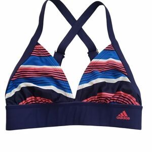 Adidas Bikini Top Triangle Blue and Pink Striped